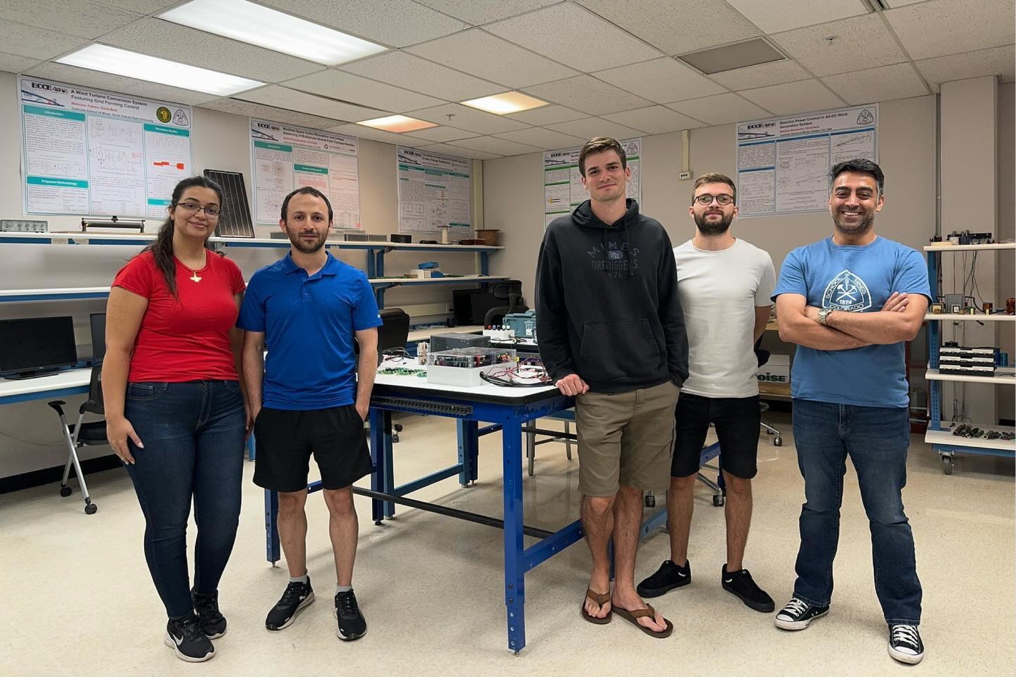 Mahzad Gholamian (Team Lead, Electrical Engineering), Garret Reader, Mykola Mazur, Mirali Seyedrezaei, and their mentor Dr. Omid Beik for winning the highly competitive NASA’s University Students Research Challenge