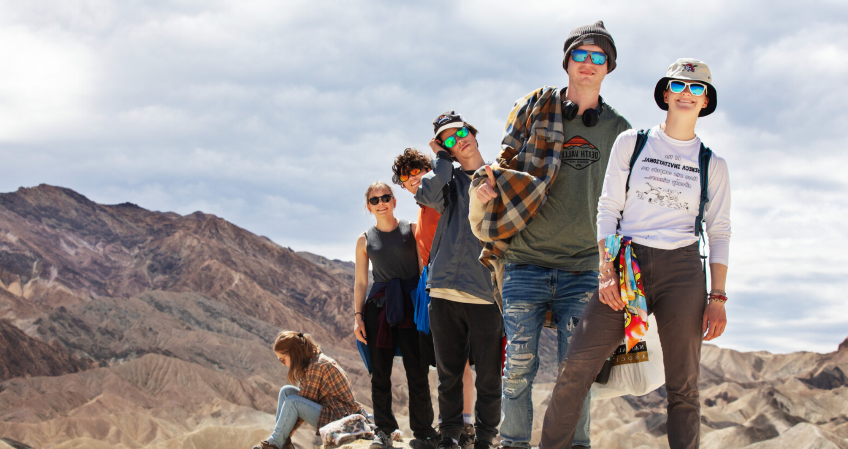 Mines students standing on top of mountain